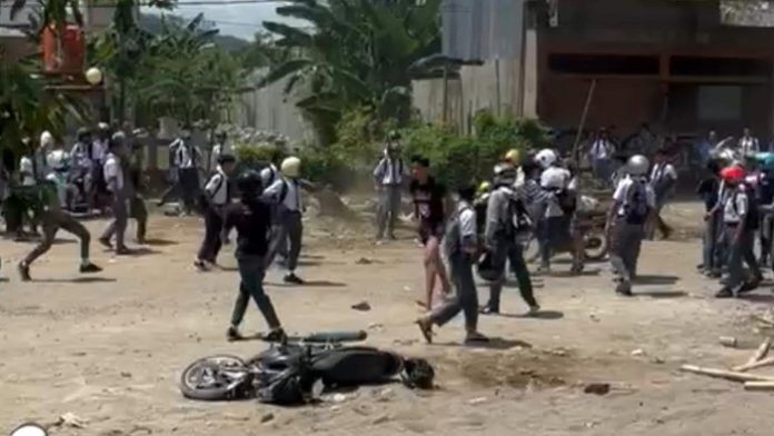 Tawuran pelajar di Polman | IST